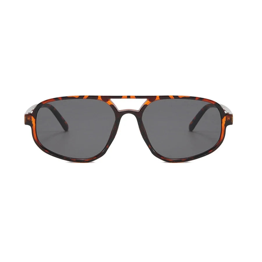 New Retro Double Bridge Sunglasses Men'S Fashion Simple Light Cat Eye Women Sun Glasses Ins Trending Shades UV400