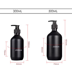 Matte Black 300/500Ml Soap Bottle Liquid Soap Dispenser Refillable Empty Shampoo Conditioner Container for Bathroom Supplies
