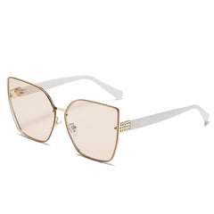 Vintage Square Sunglasses Rimless Frameless Rectangle Shades Gradient UV400 Brand Designer Traveling Sun Glasses for Women UV400