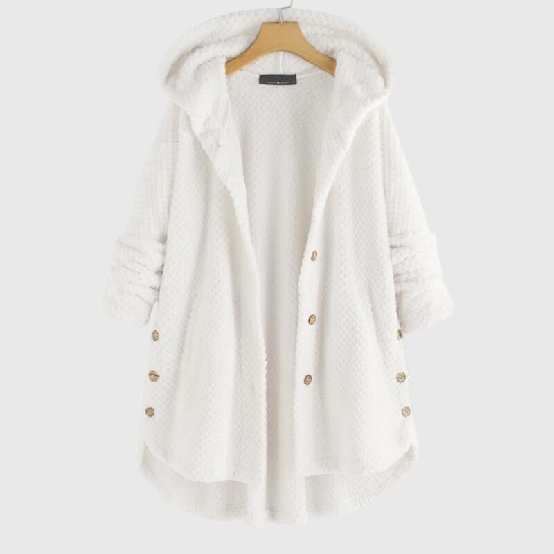 Women's Oversized Cardigan Longline Hooded Coat - White