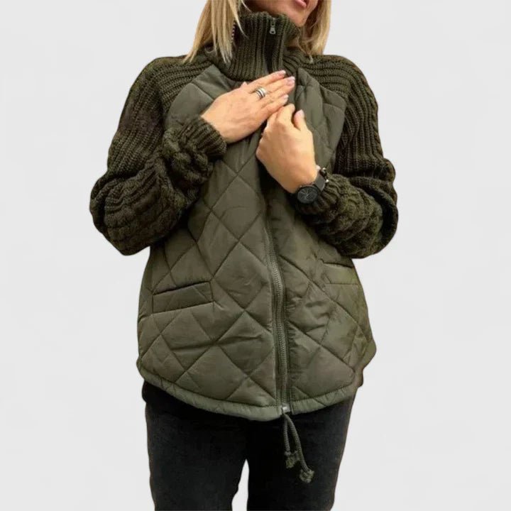 Women's Quilted Jacket - Dark Green