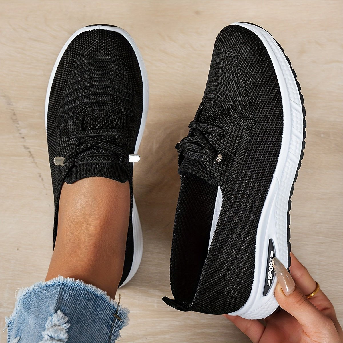 Women's Knit Slip-On Trainers