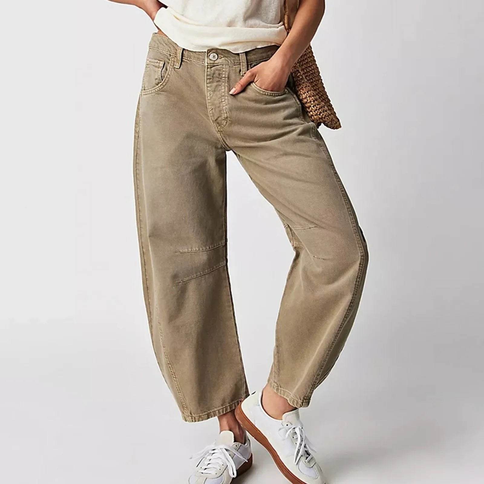 Women's High-Waisted Barrel Jeans