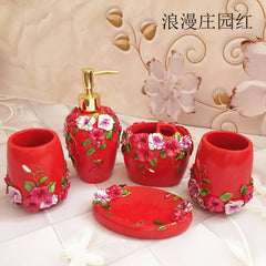 5pcs/Set Resin Bathroom Holding Kit- Suite Home Accessories