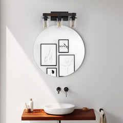 3-Lights Farmhouse Vanity Lights Fixture Rustic Bathroom Light Fixture Bathroom Sconce (Without Bulbs)