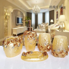 5pcs/Set Resin Bathroom Holding Kit- Suite Home Accessories