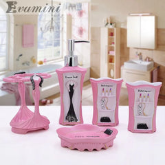 5pcs/Set Resin Bathroom Holding Kit- Suite Home Accessories