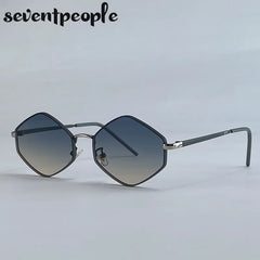 Vintage Steampunk Polygon Sunglasses Women 2025 Luxury Brand Classic Hexagon Sun Glasses Trendy Driving Shades for Ladies UV400