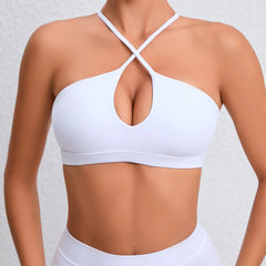 Beautiful Back Sports Bra for Women Gym Yoga Bra Cross Back Running Sports Top Breathable Fitness Paded Sportswear