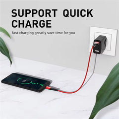 3A USB Type C Cable Wire for Samsung S10 S20 Xiaomi Mi 11 Mobile Phone Fast Charging USB C Cable Type-C Charger USB Cables