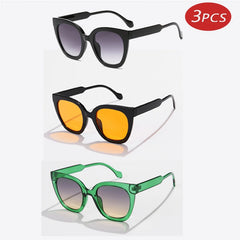 1/3Pcs Trendy Leopard round Sunglasses Woman Fashion Cat Eye Mirror Sun Glasses Female Brand Designer Classic Gradient Eyewear