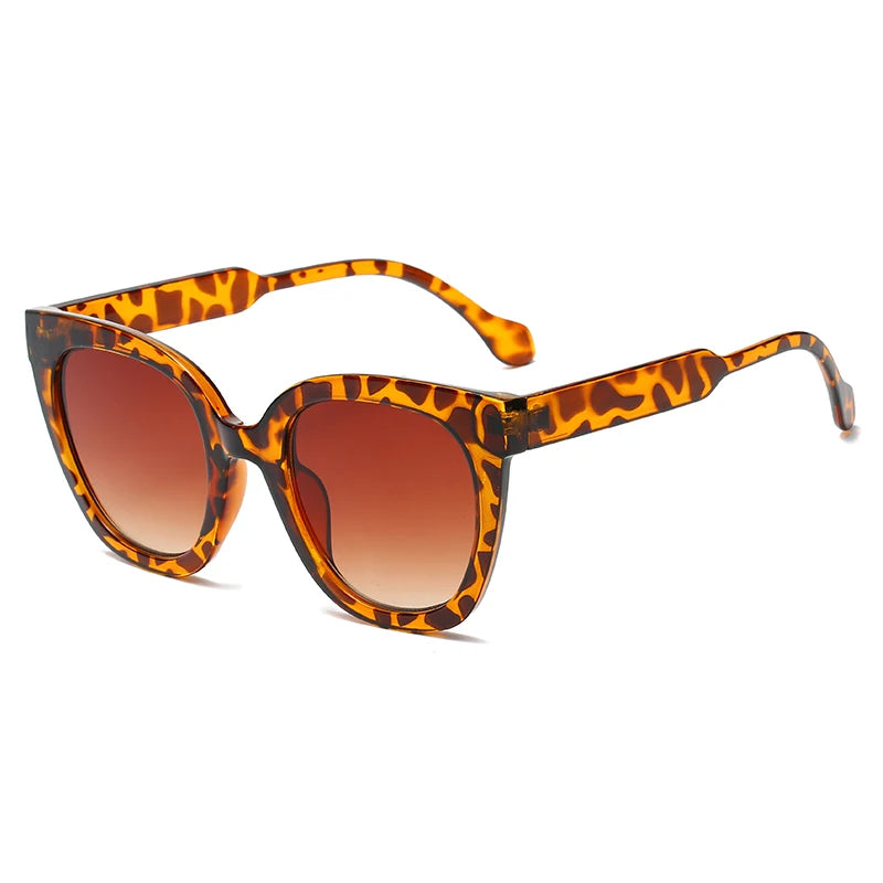 1/3Pcs Trendy Leopard round Sunglasses Woman Fashion Cat Eye Mirror Sun Glasses Female Brand Designer Classic Gradient Eyewear