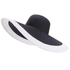 7.1''/18Cm Foldable Oversized Huge Wide Brim Sun Beach Straw Hats Wedding Womens Floppy Party Dressy A330