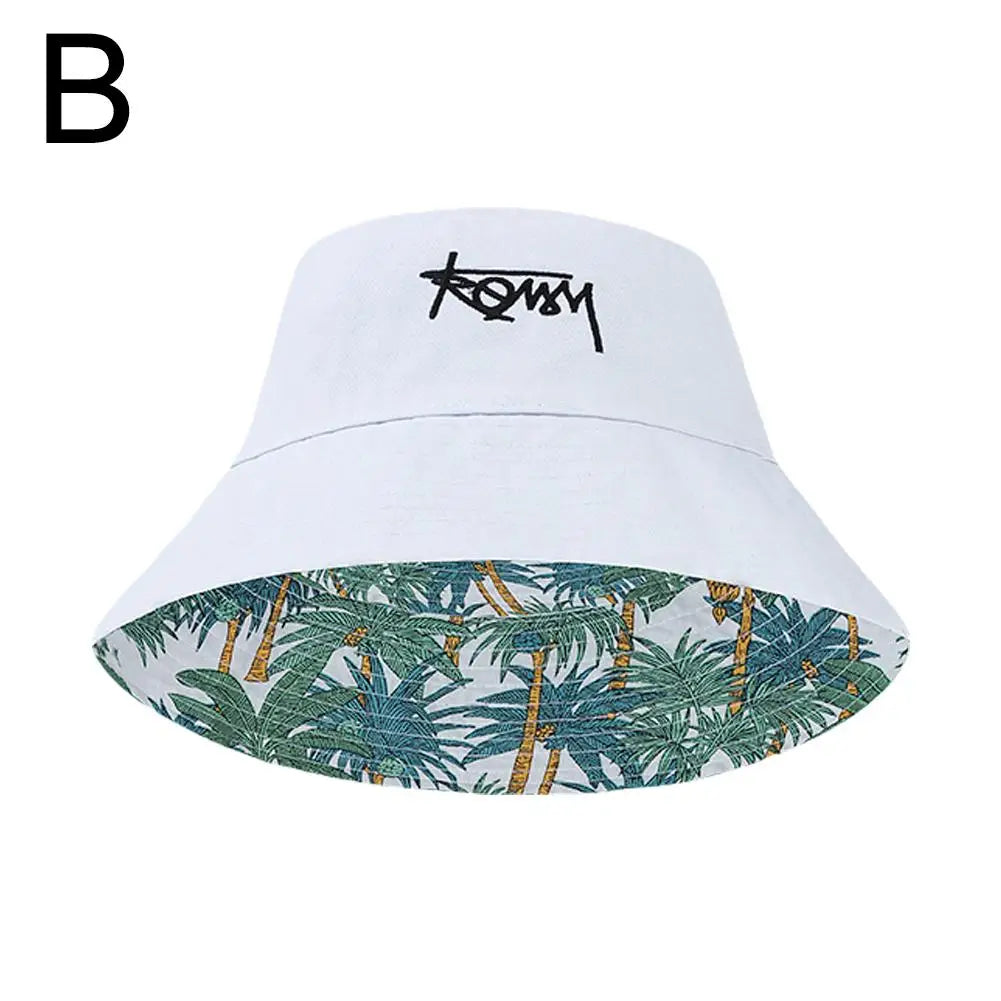 Summer Big Head Letter Bucket Hat for Men Women Korean Fisherman Hat Reversible Hawaii Large Cap Sun Hat plus Size Panama H7I9