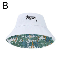 Summer Big Head Letter Bucket Hat for Men Women Korean Fisherman Hat Reversible Hawaii Large Cap Sun Hat plus Size Panama H7I9