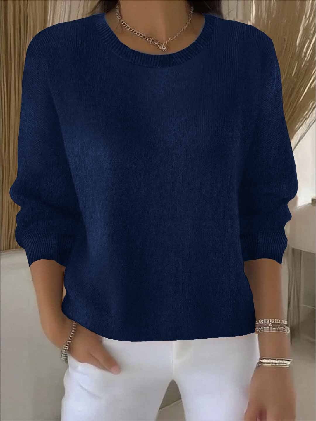 Women's Oversized Jumper - Dark Blue