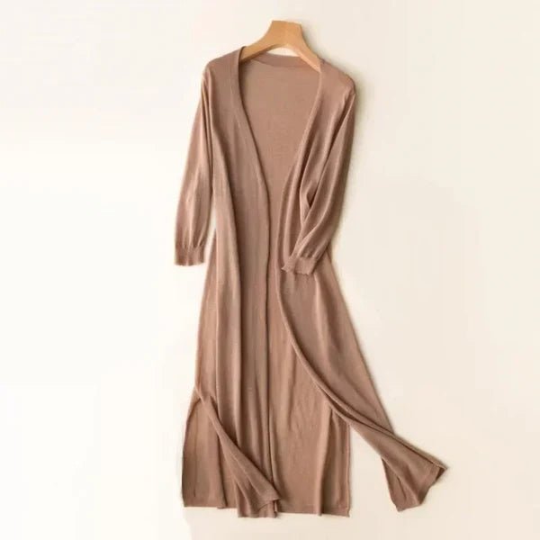 Women's Oversized Knit Duster Midi Cardigan