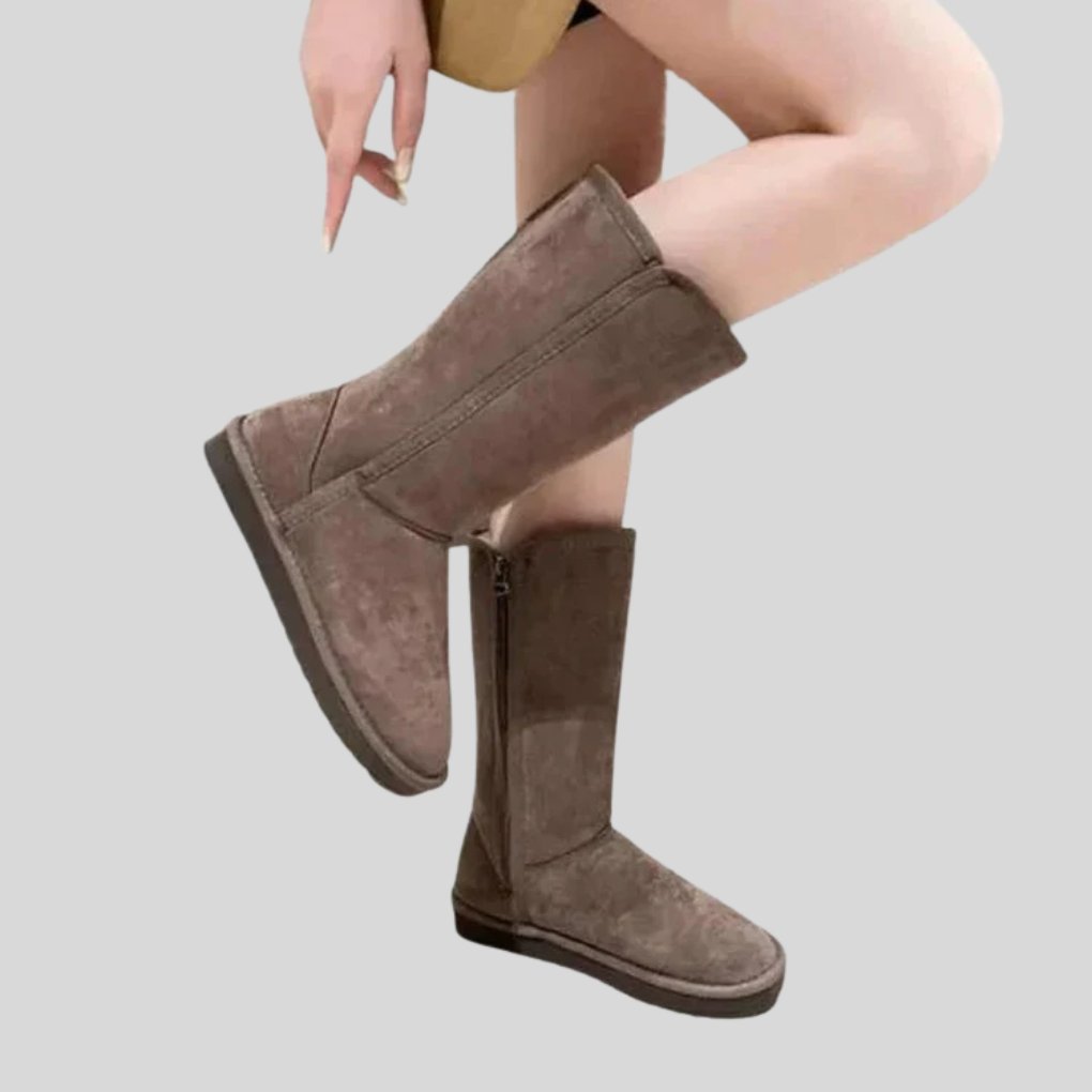 Women's Tall Suede Snow Boots