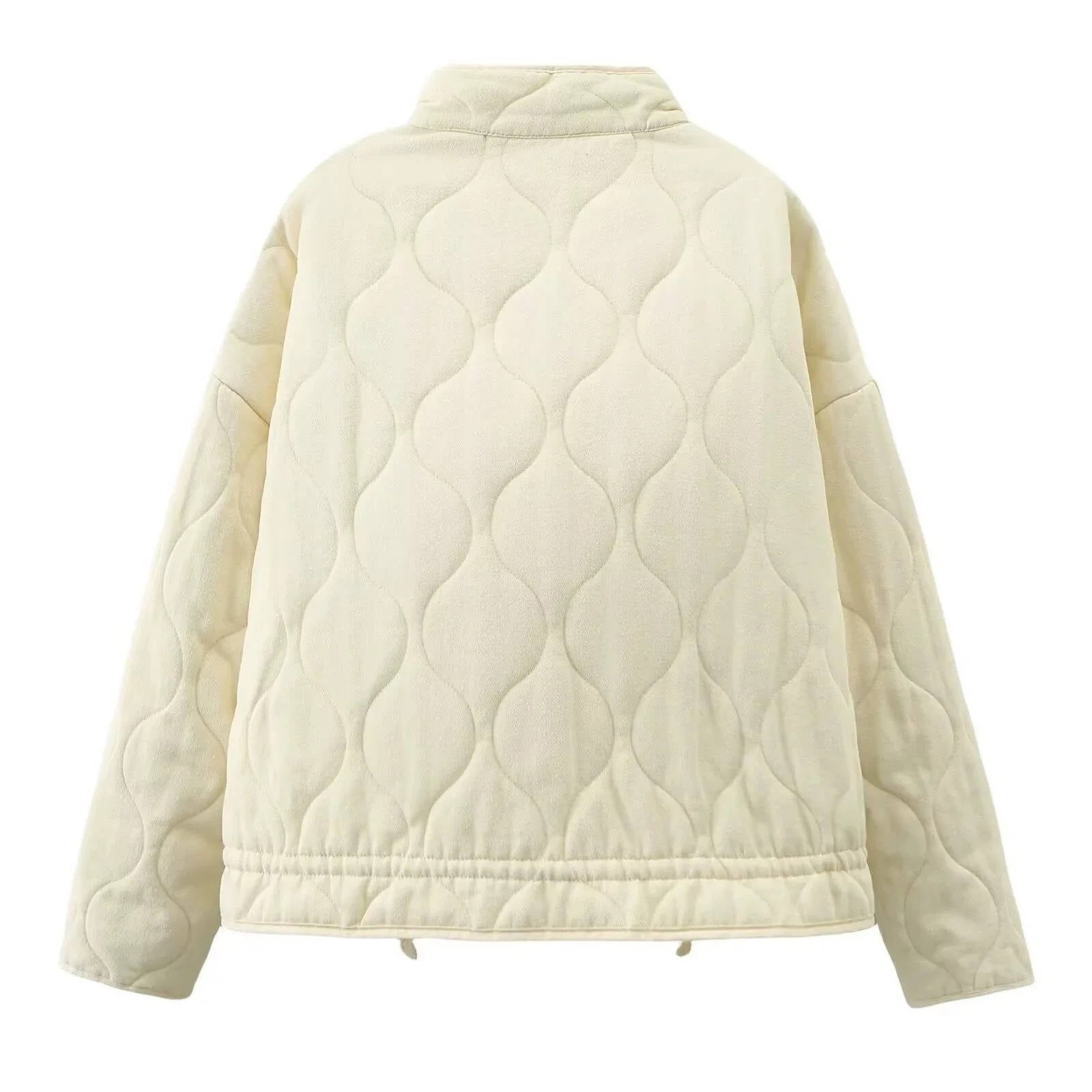 Women's Oversized Quilted Denim Jacket