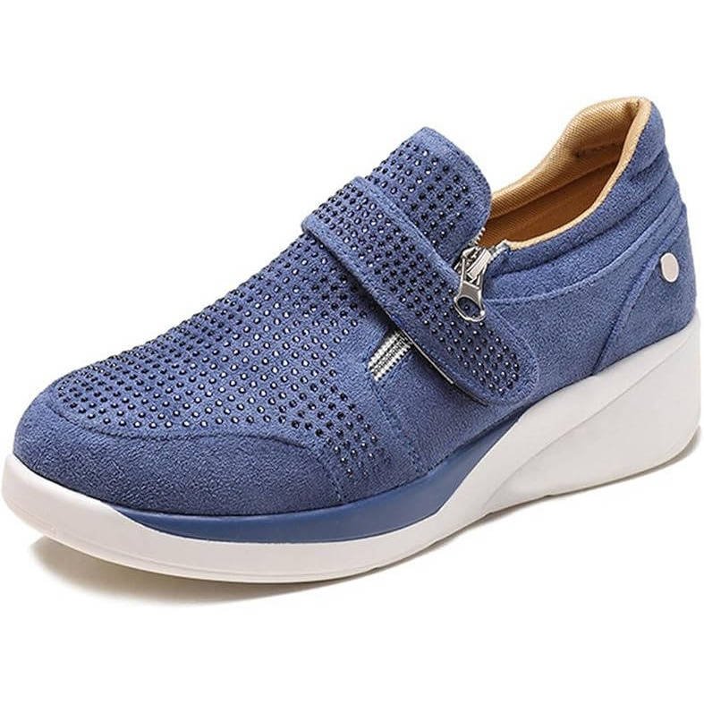 Women's Suede Wedge Trainers