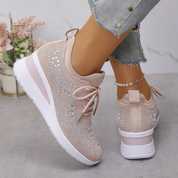 Women's Knit Platform Slip-On Wedge Trainers