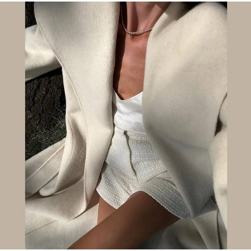Women's Wool Double-Breasted Trench Coat