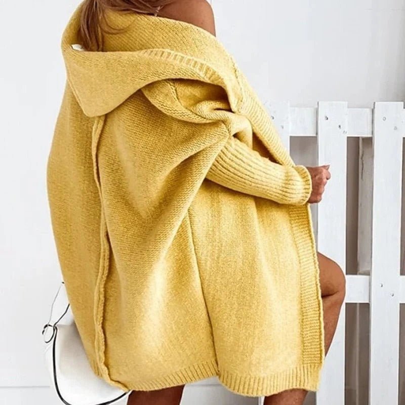 Women's Chunky Oversized Knit Ribbed Longline Cardigan