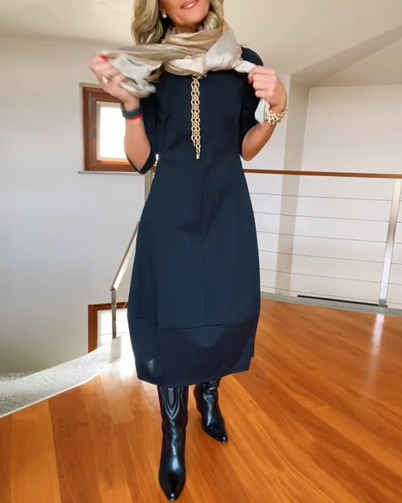 Women's Oversized Knit Midi Dress