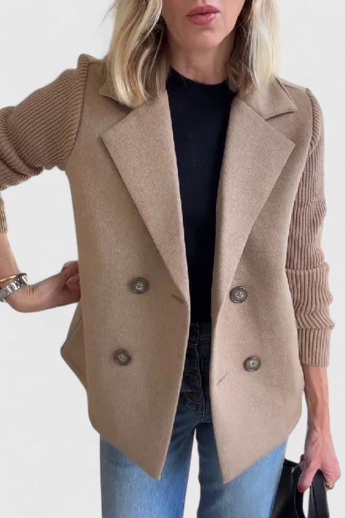 Women's Wool Blazer - Brown