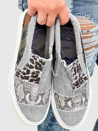 Women's Leopard Slip-On Platform Trainers