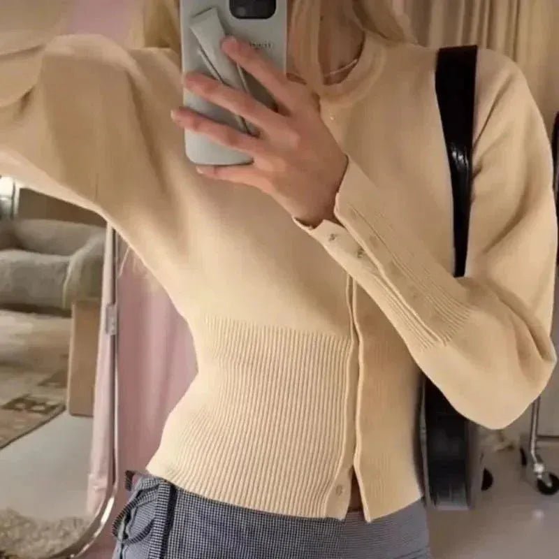 Women's Cropped Knit Cardigan